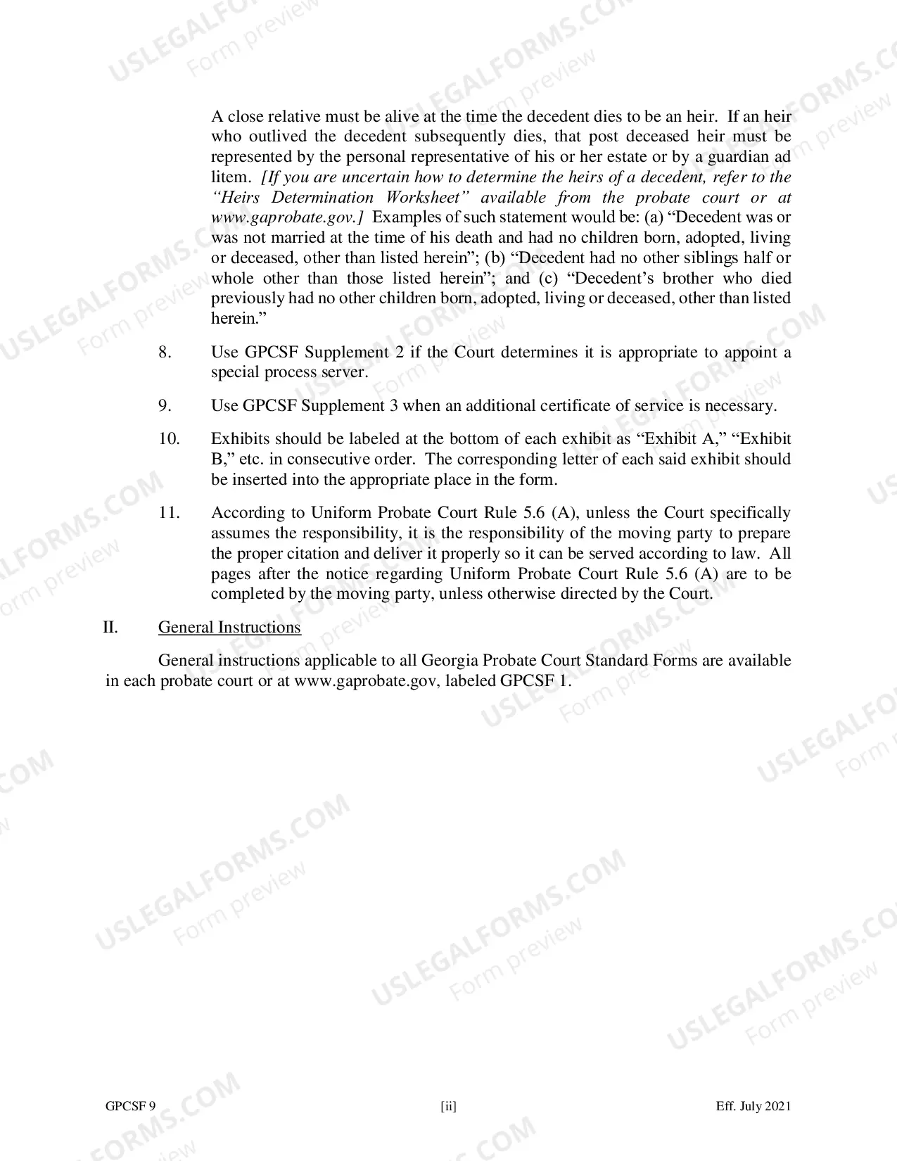 Preview Petition for Order Declaring No Administration Necessary