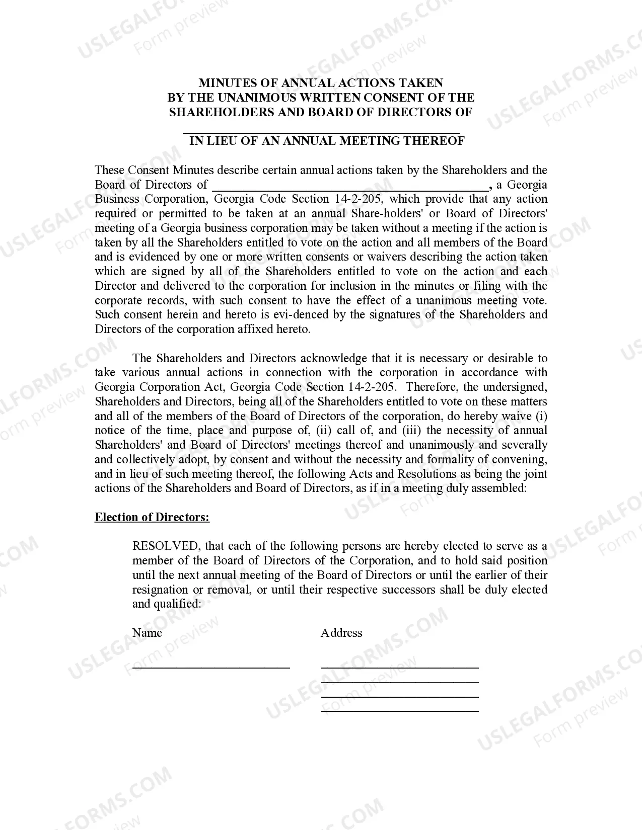 Preview Annual Minutes