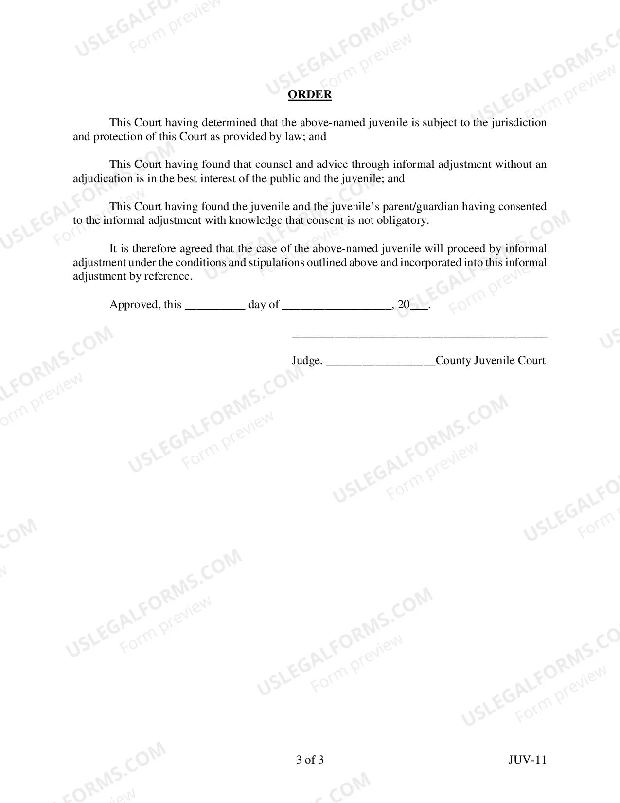 Preview Informal Adjustment Agreement