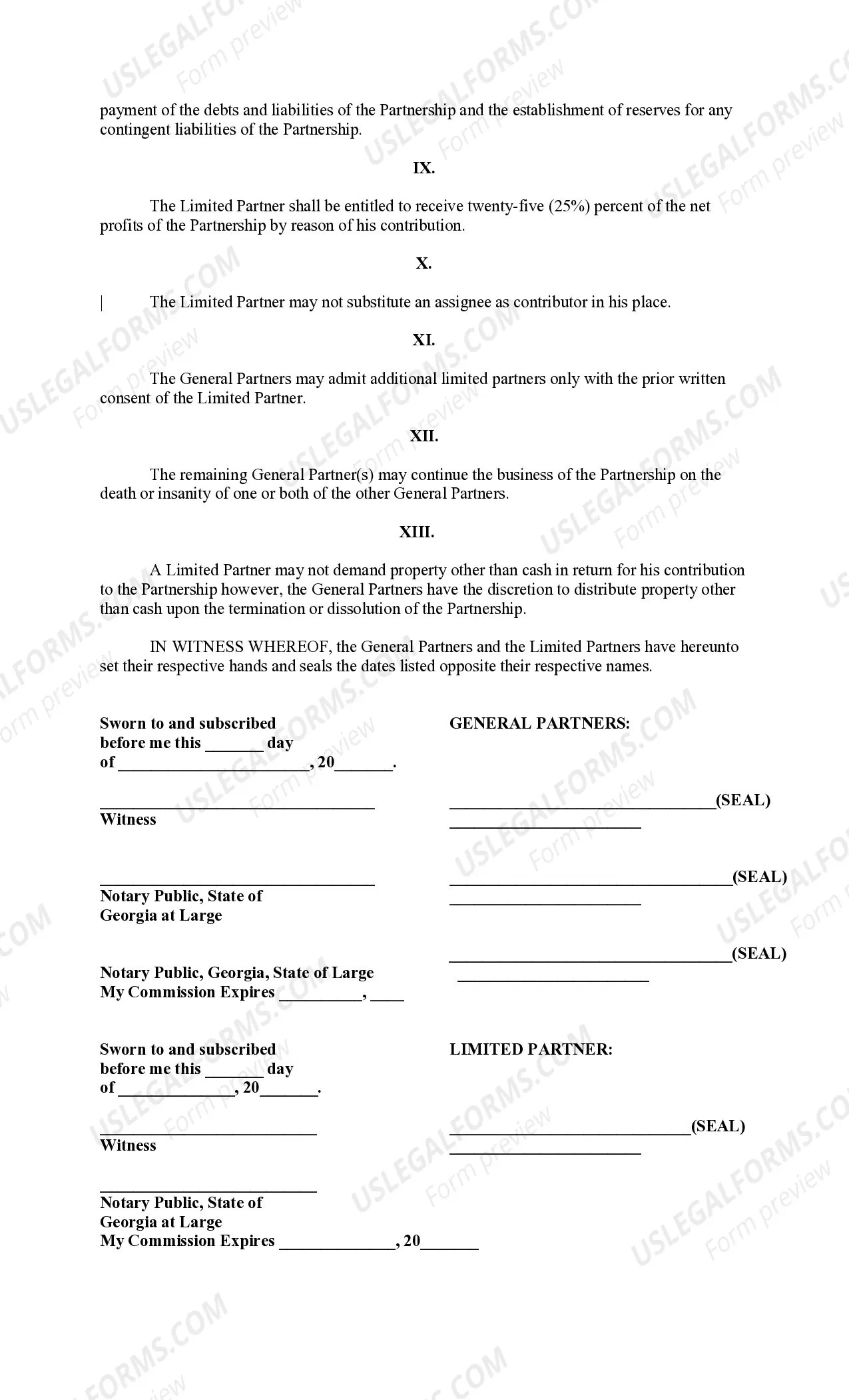 Preview Certificate of Limited Partnership