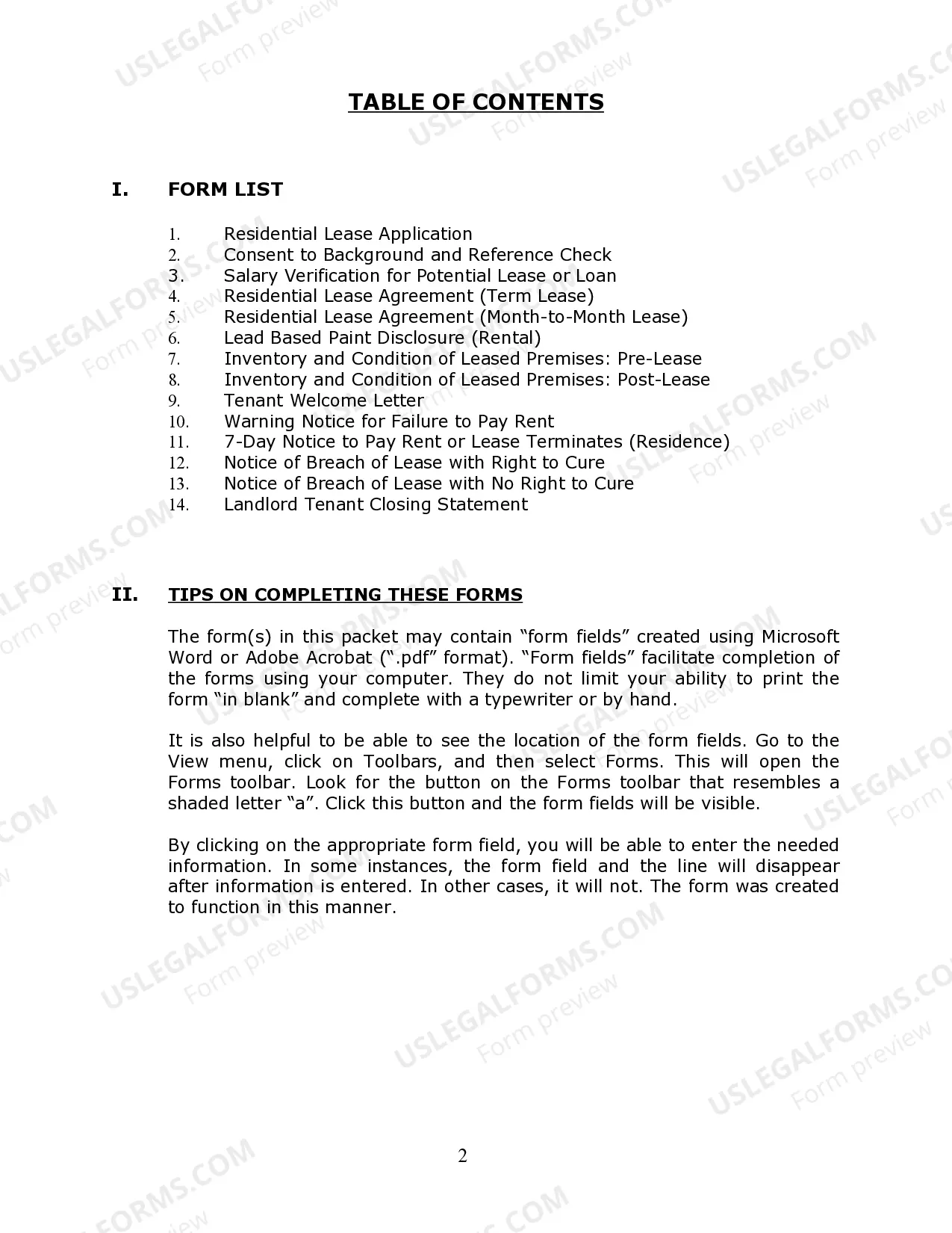 Preview Georgia Residential Landlord Tenant Rental Lease Forms and Agreements Package