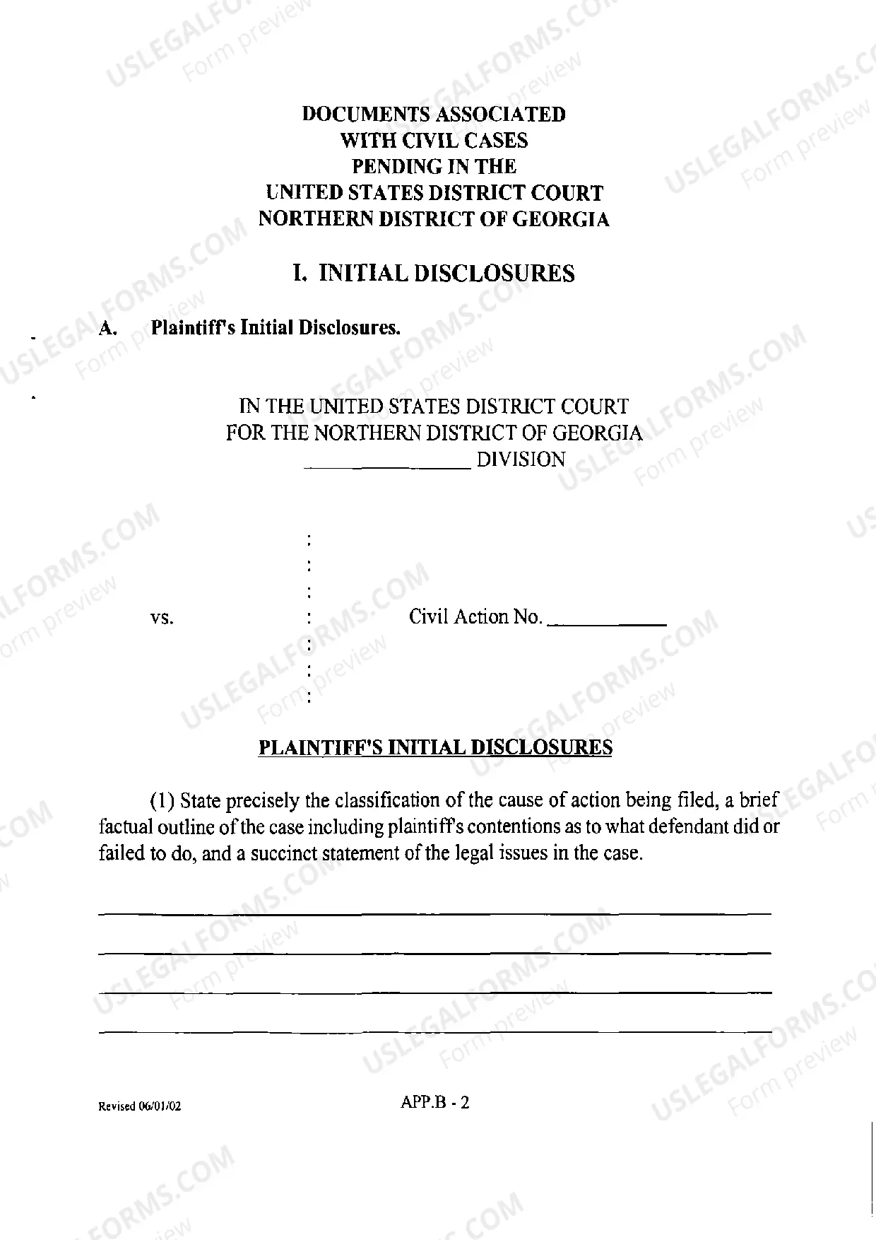 Preview Instructions Regarding Pretrial Proceedings - Northern District of Georgia