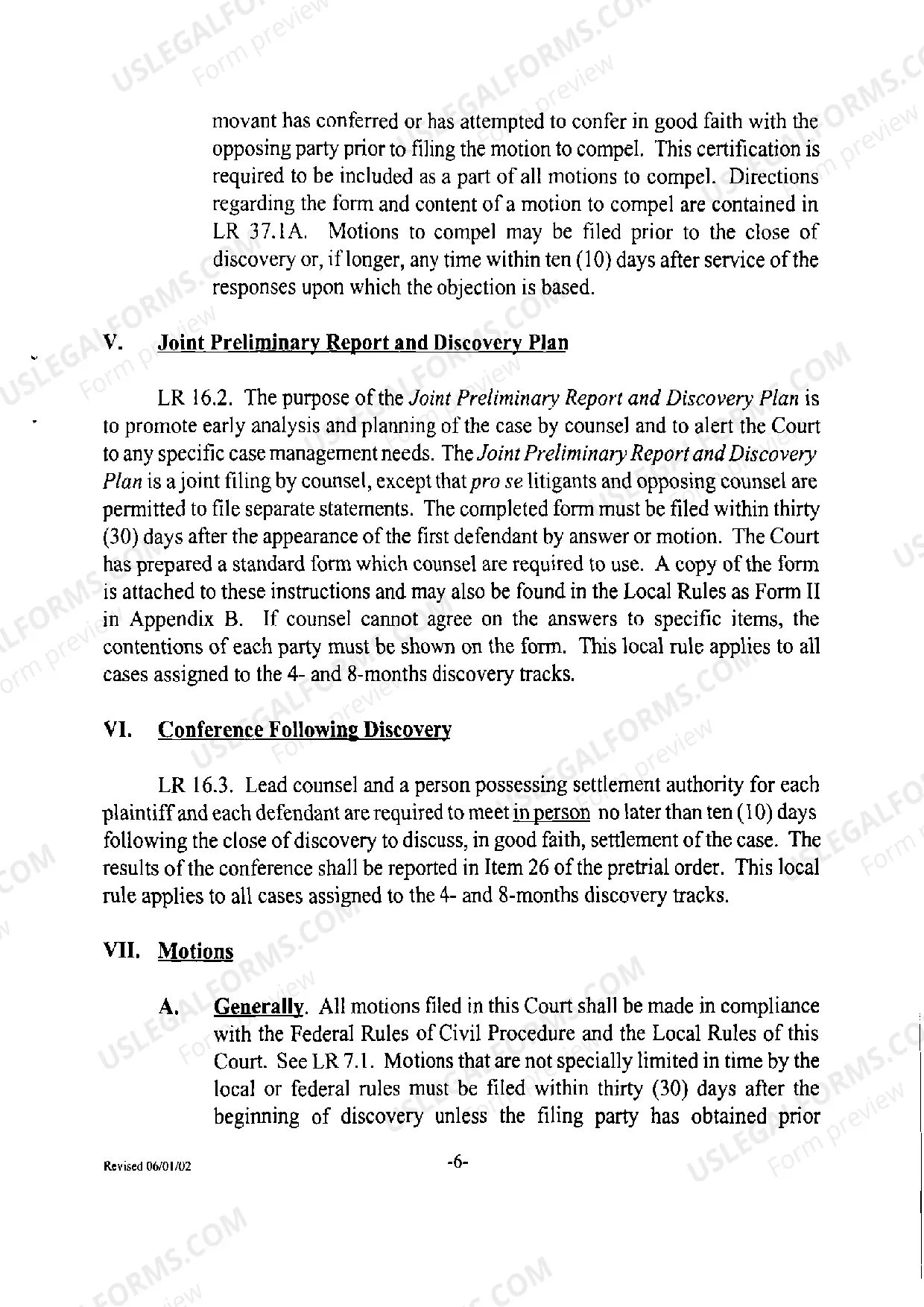 Preview Instructions Regarding Pretrial Proceedings - Northern District of Georgia