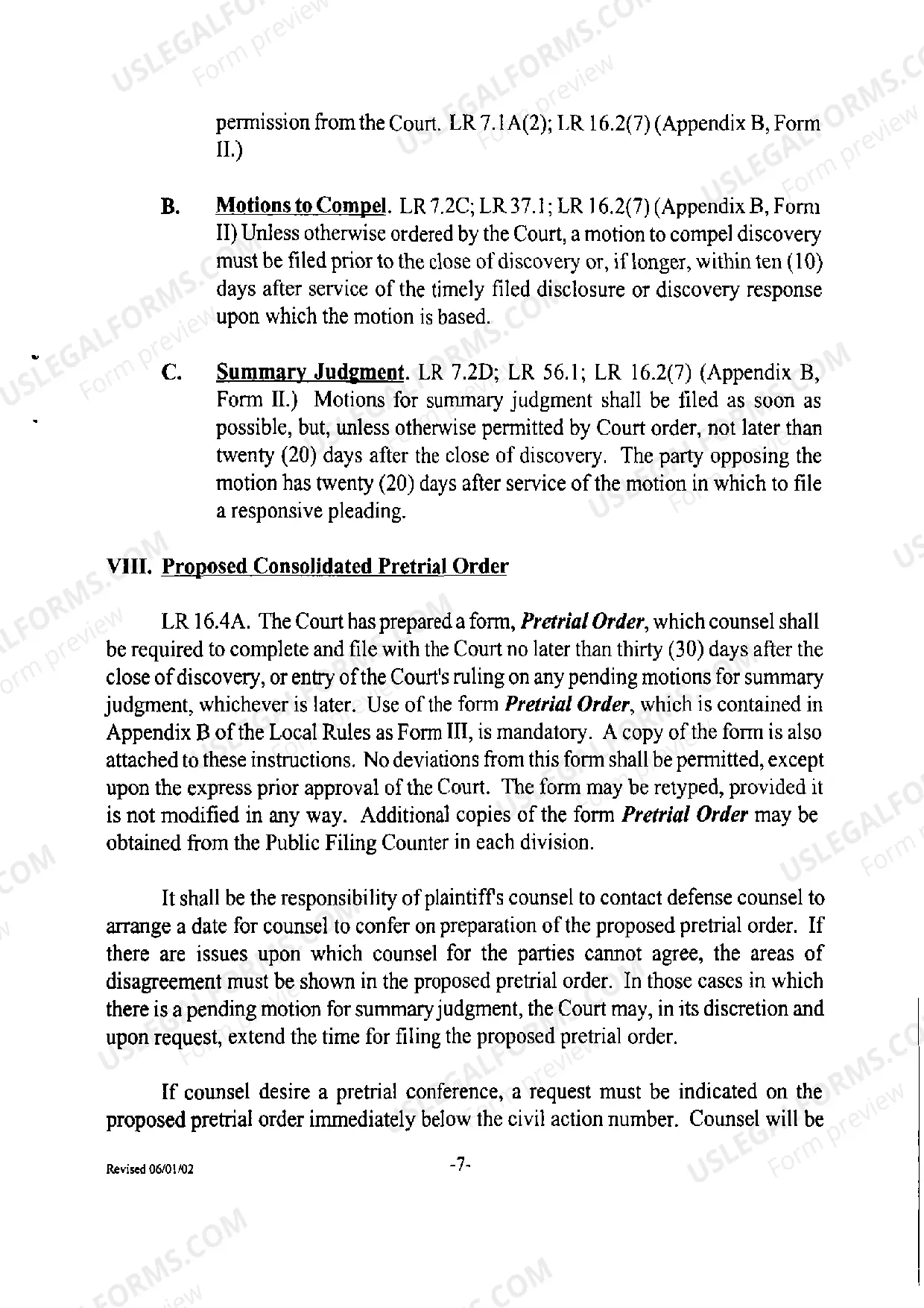 Preview Instructions Regarding Pretrial Proceedings - Northern District of Georgia