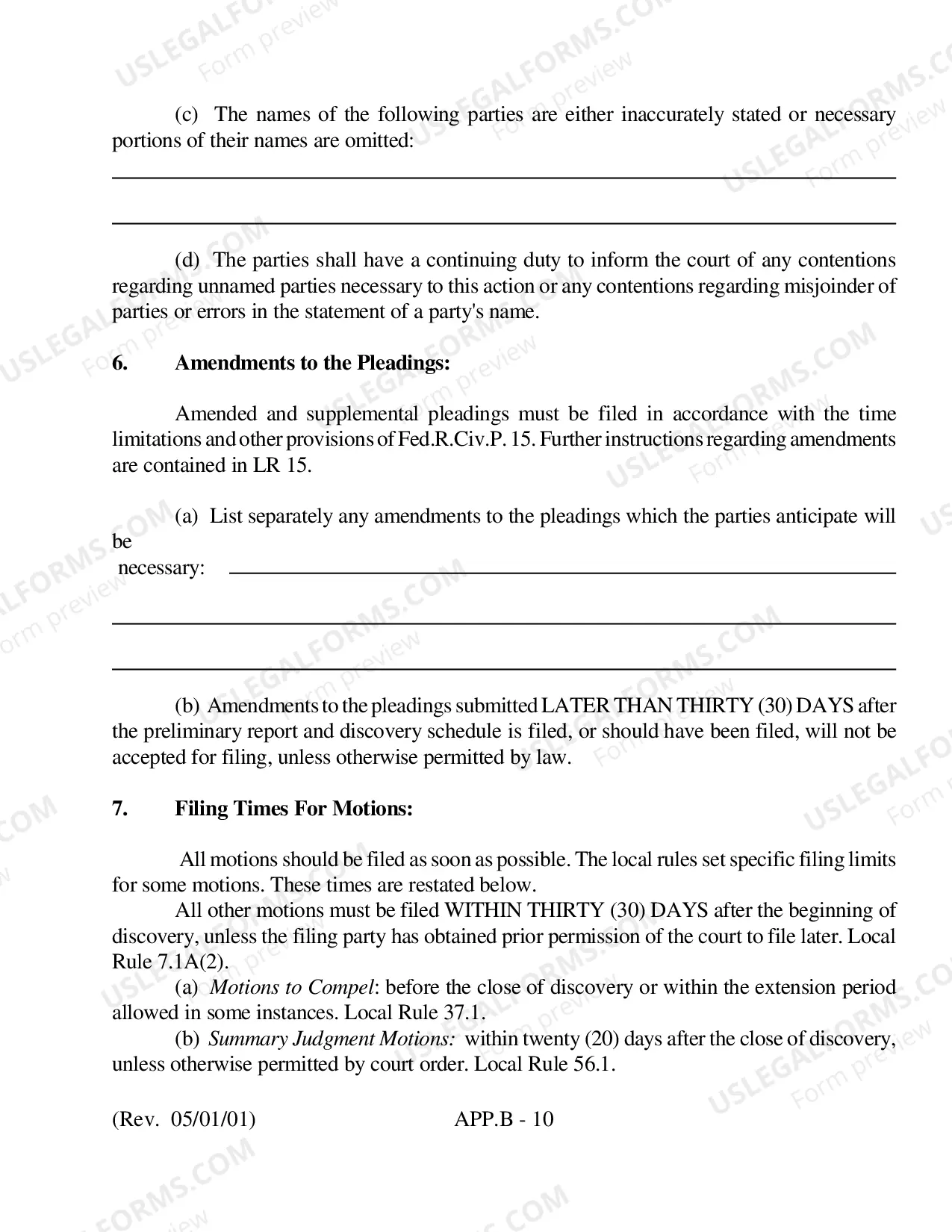 Preview Documents Required to be Filed in Civil Cases Pending in the United States District Court, Northern District of Georgia
