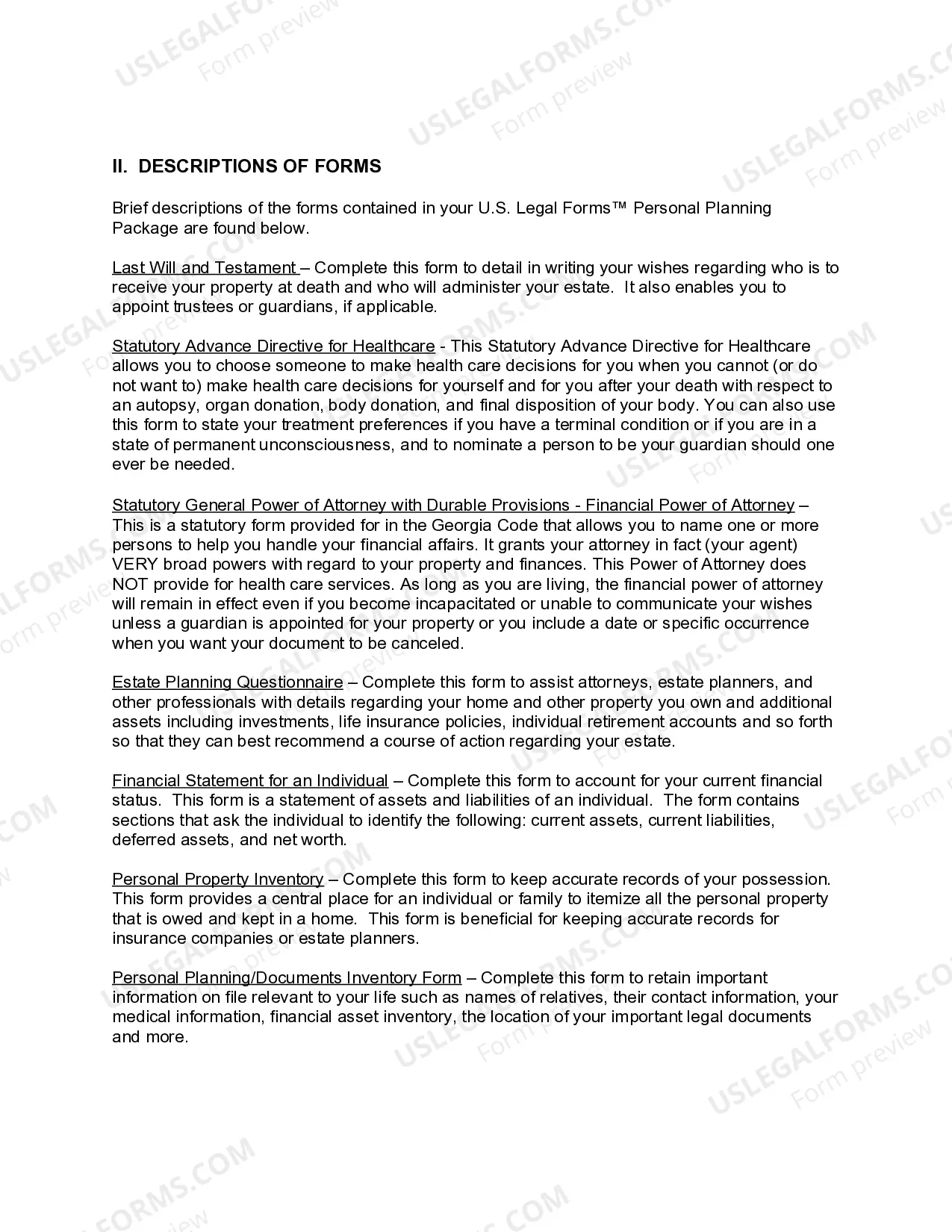 Preview Georgia Essential Legal Life Documents for Baby Boomers