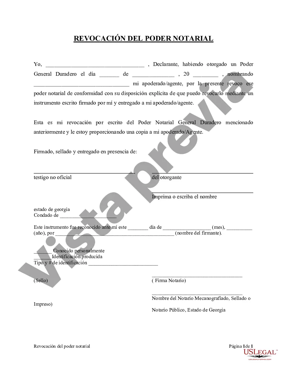 Preview Revocación del Poder General Duradero