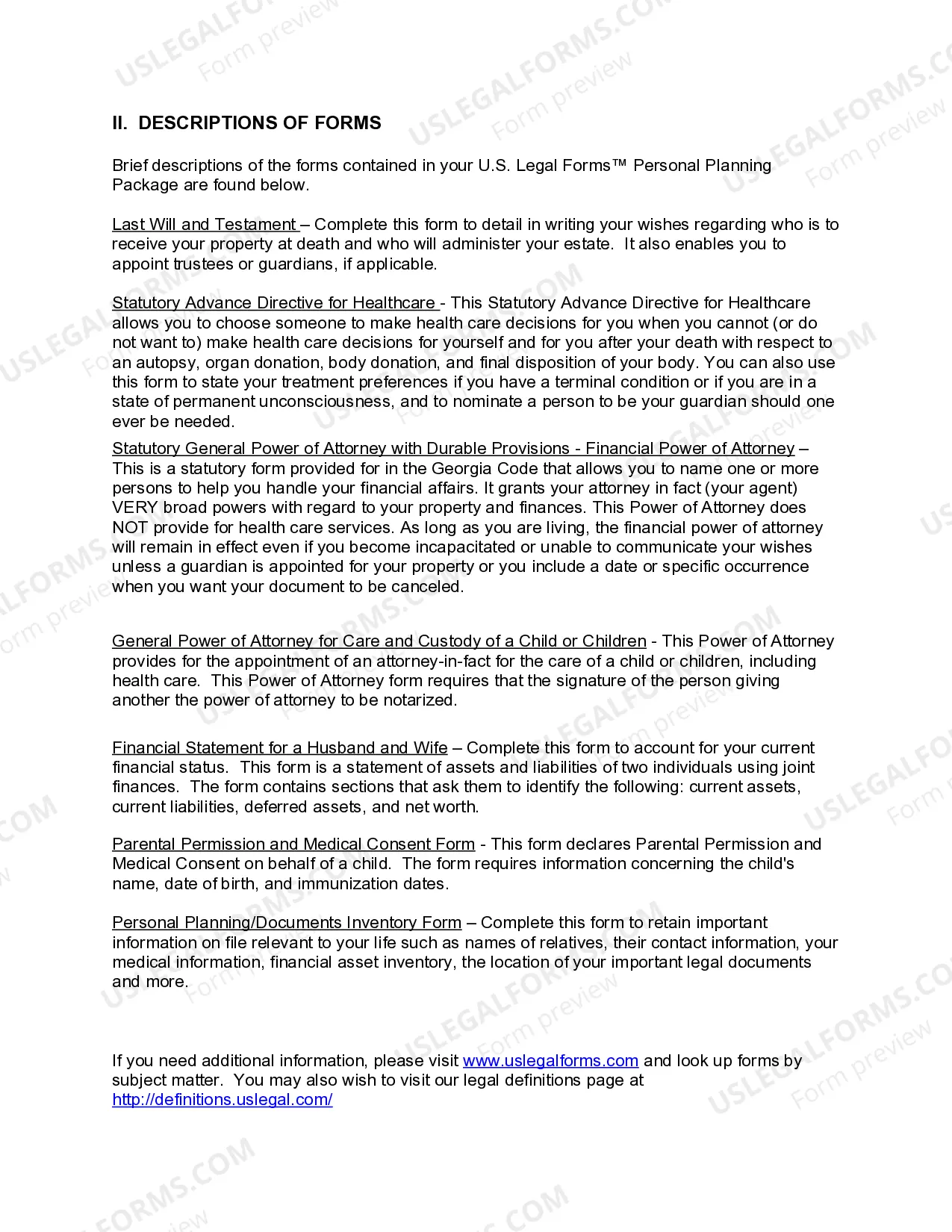 Preview Georgia Essential Legal Life Documents for New Parents