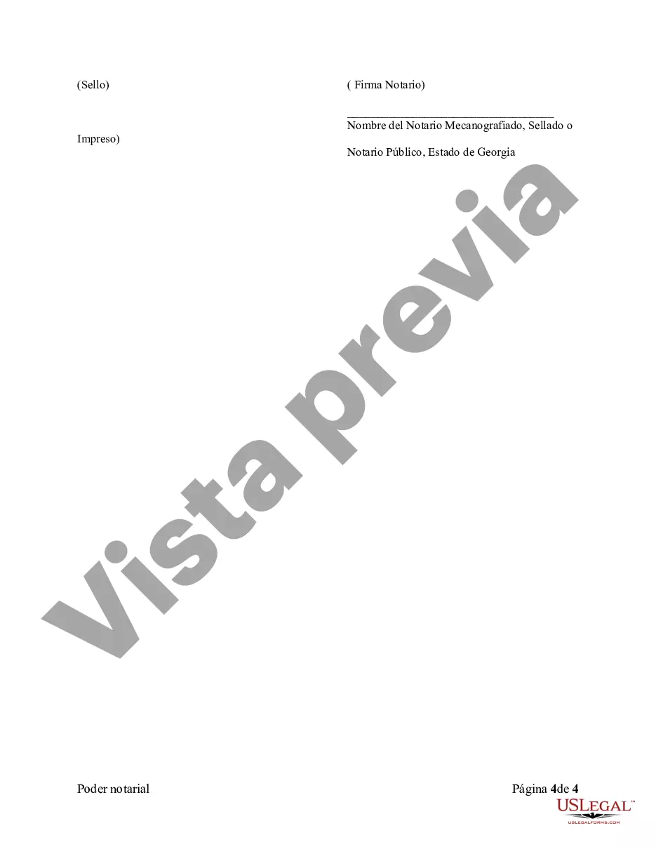 Preview Poder Notarial para el Cuidado y Custodia del Niño o Niños