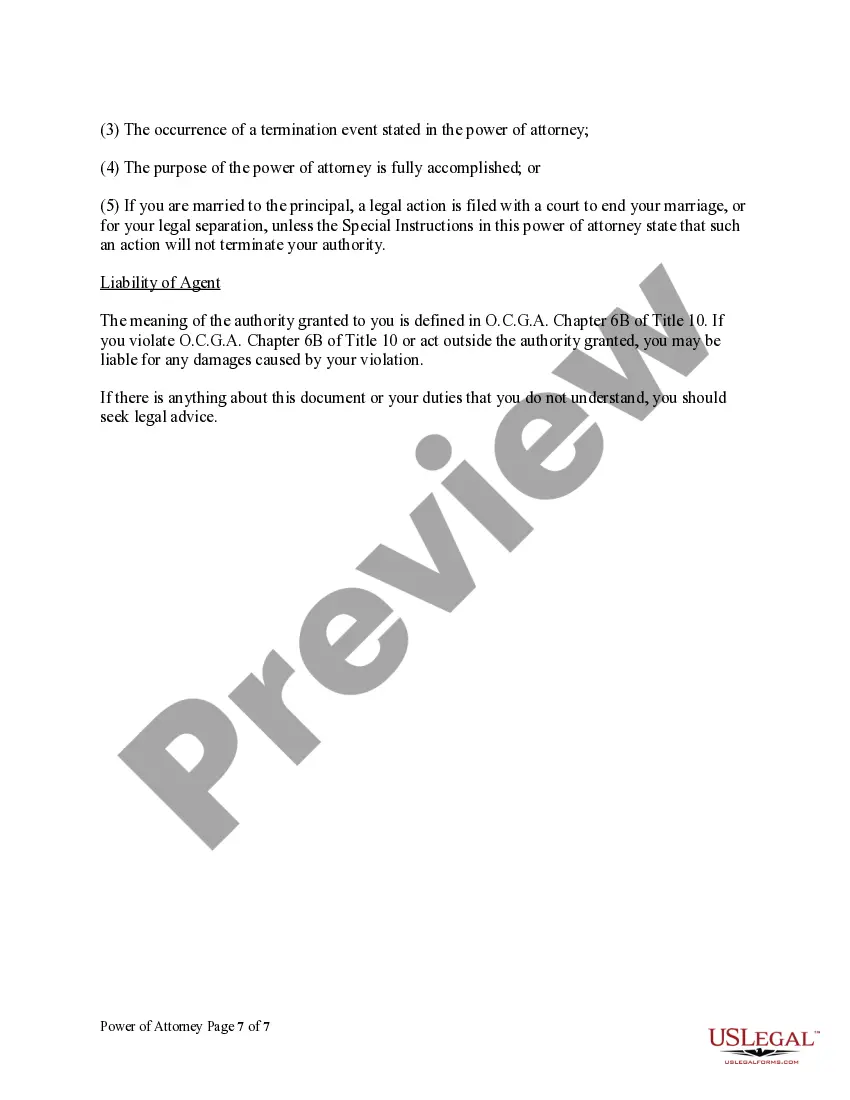 Preview Statutory General Power of Attorney with Durable Provisions - Financial Power of Attorney