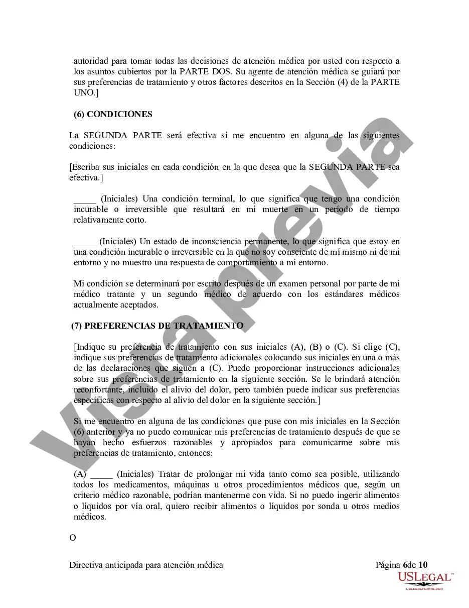 Preview Directiva anticipada legal para la atención médica