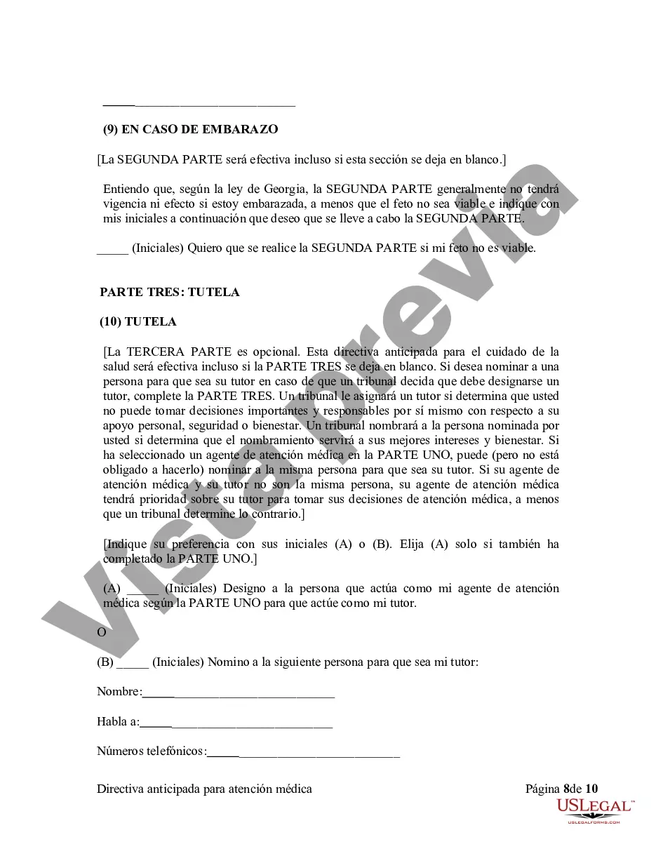 Preview Directiva anticipada legal para la atención médica