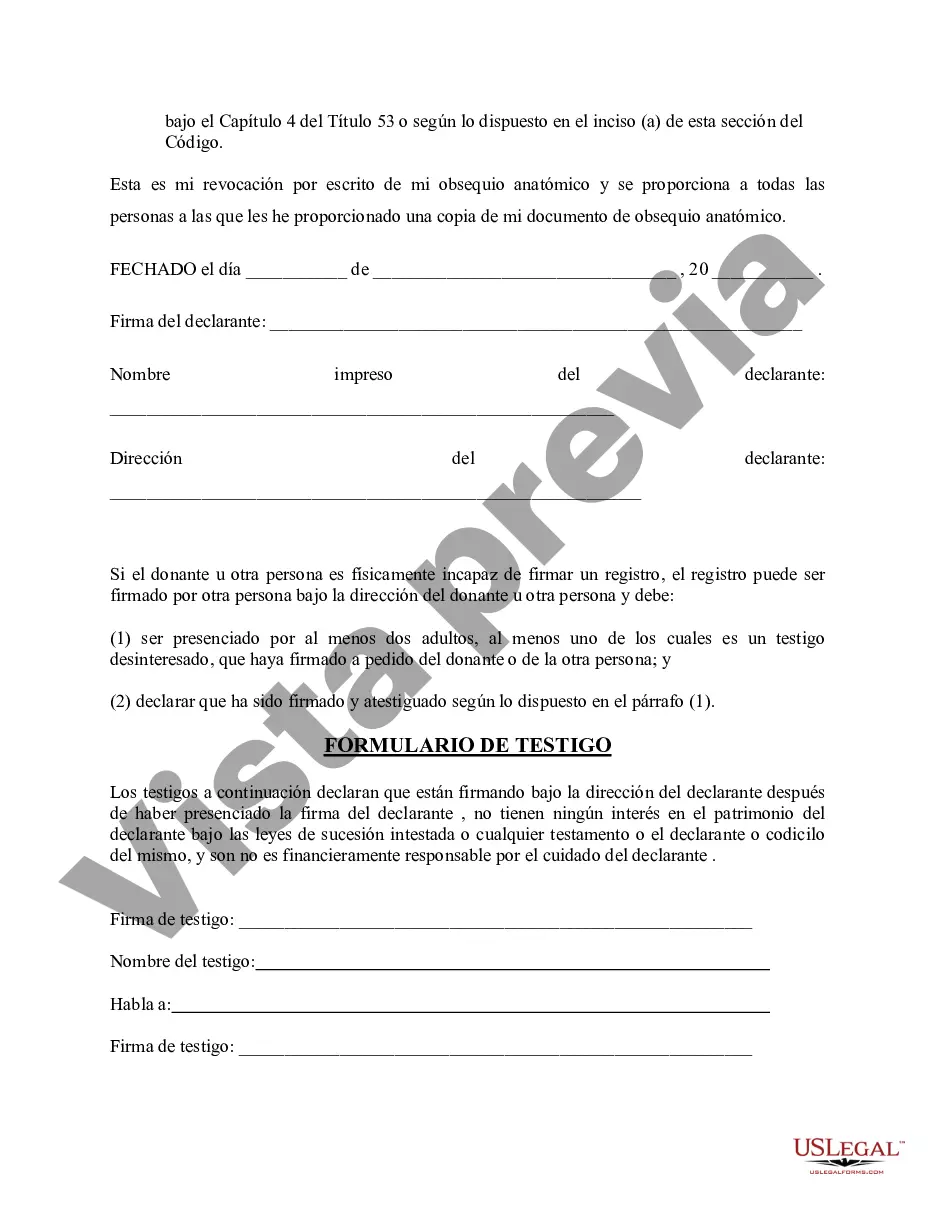 Preview Ley de Revocación de Donación de Donaciones Anatómicas