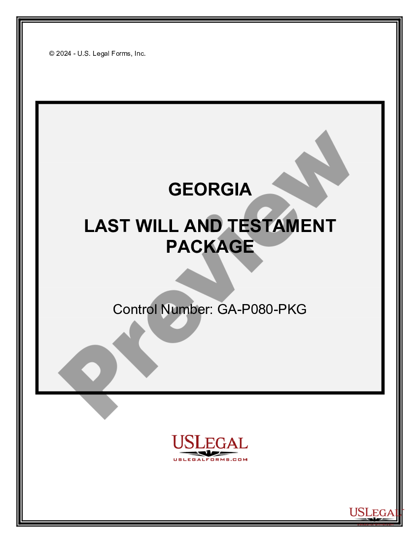 Last Will and Testament Package Last Will Testament US