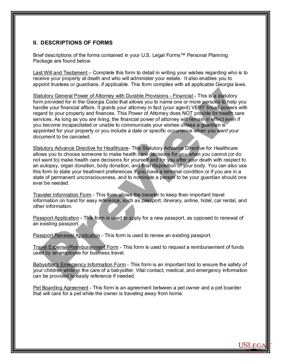 page 2 Essential Documents for the Organized Traveler Package preview