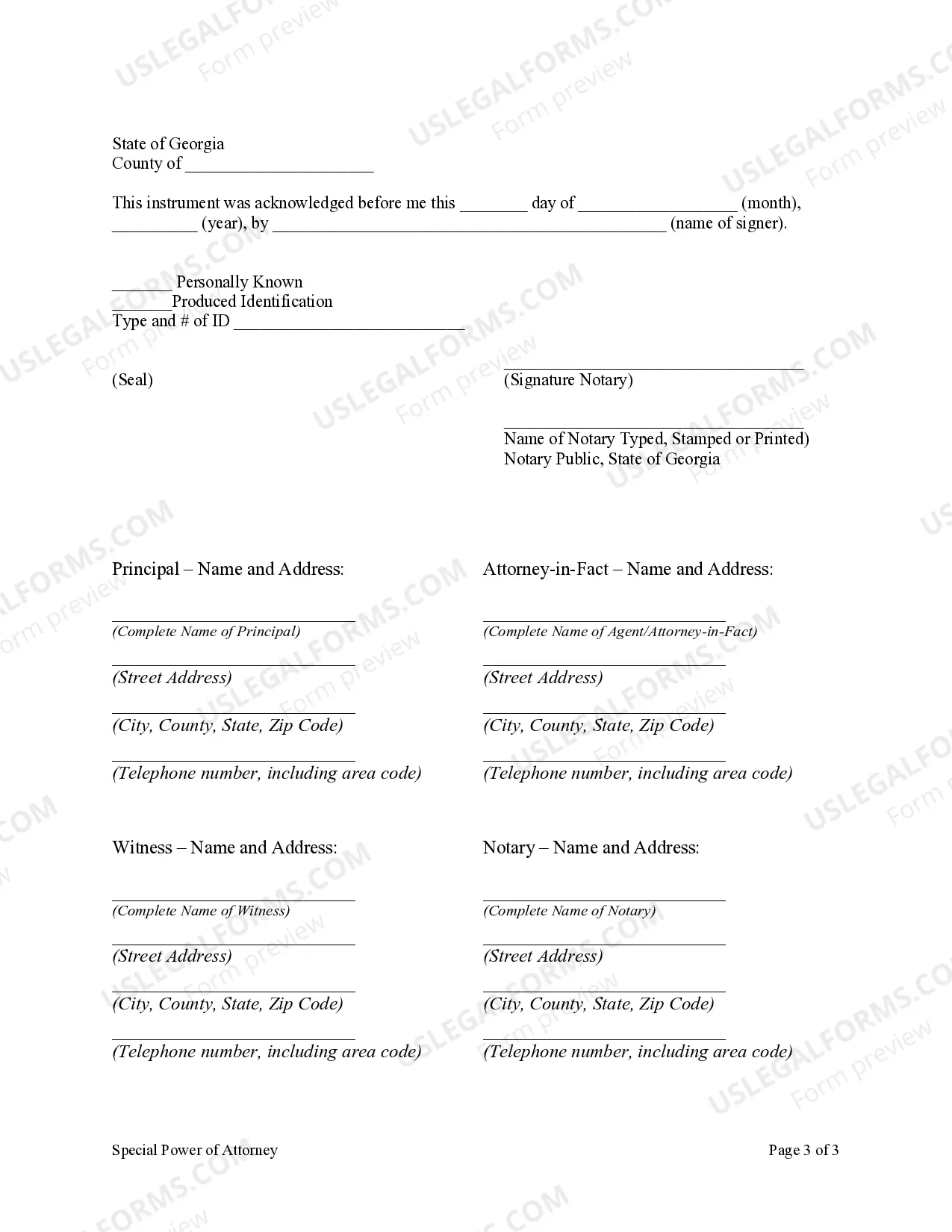 Preview Special or Limited Power of Attorney for Real Estate Sales Transaction By Seller