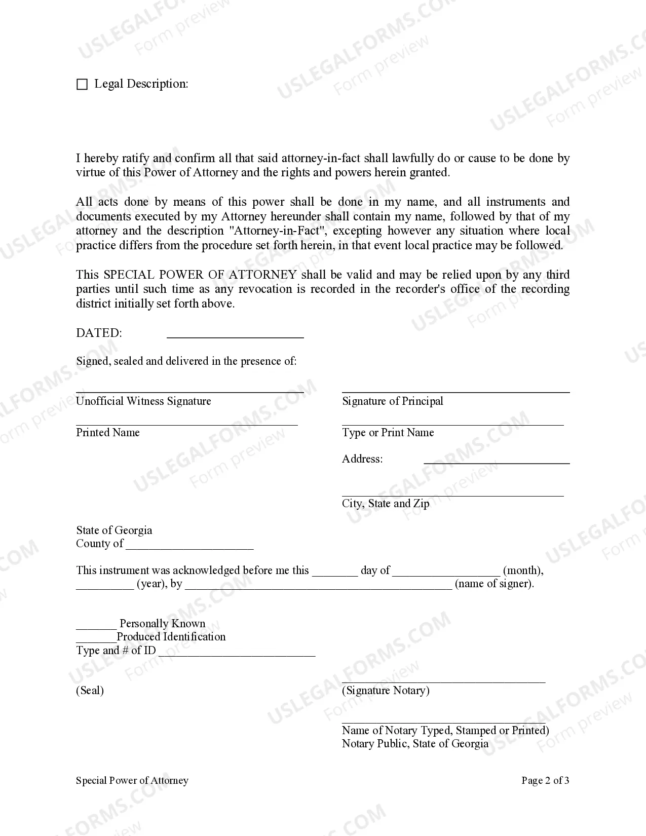 Preview Special or Limited Power of Attorney for Real Estate Purchase Transaction by Purchaser