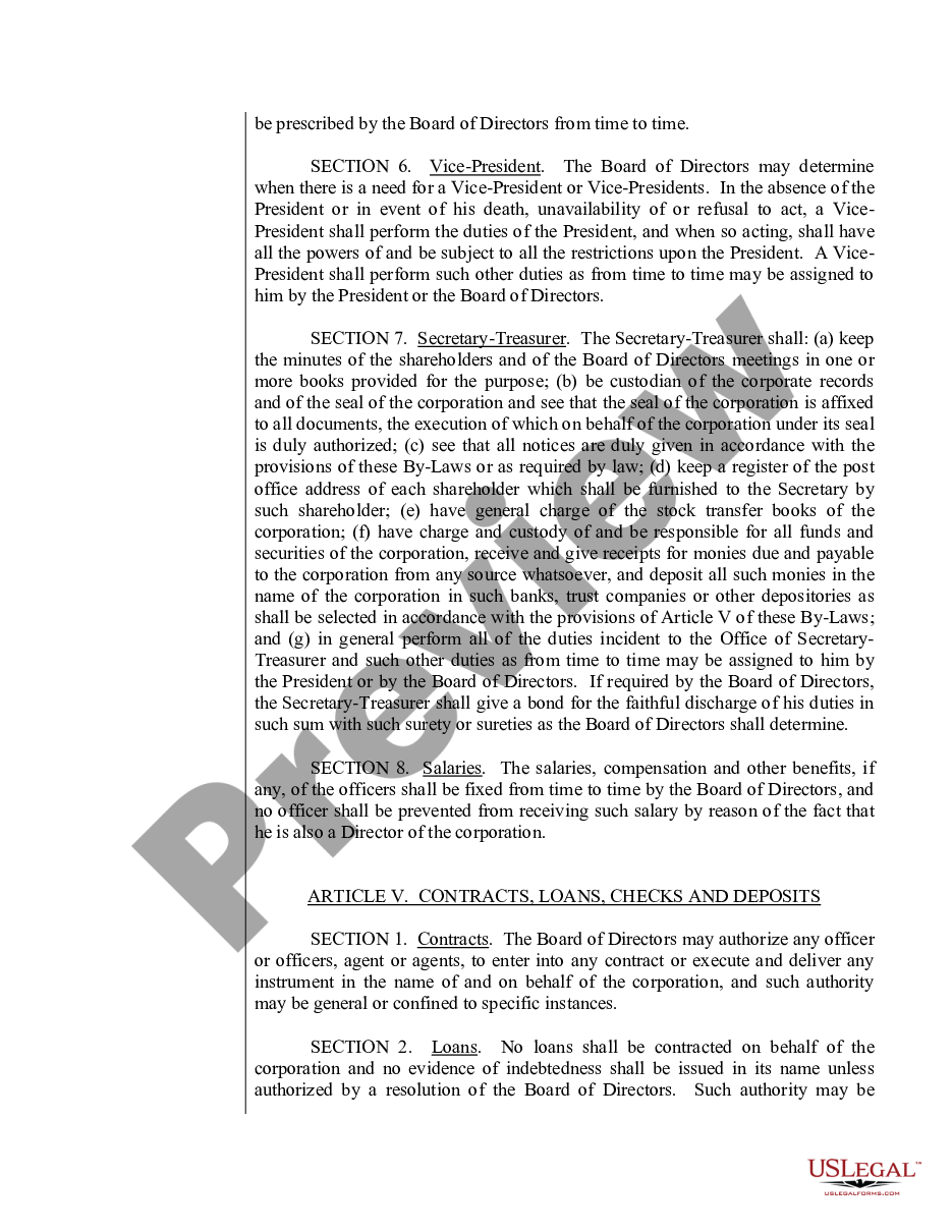 page 7 Sample Bylaws for a Georgia Professional Corporation preview