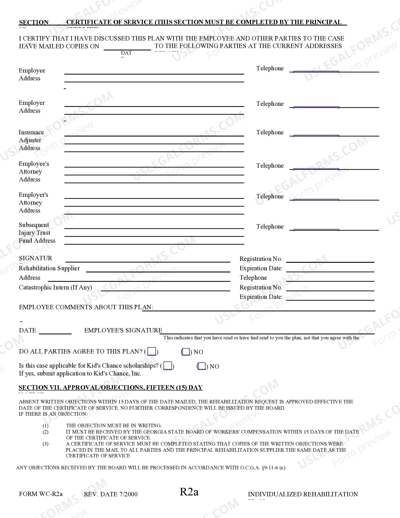 Preview Individualized Rehabilitation Plan for Workers' Compensation