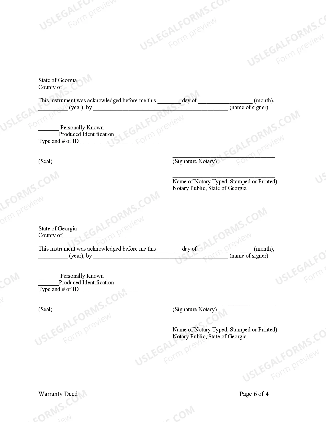 Preview Warranty Deed for Husband and Wife Converting Property from Tenants in Common to Joint Tenancy