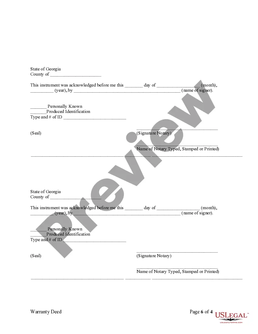 Preview Warranty Deed for Separate or Joint Property to Joint Tenancy