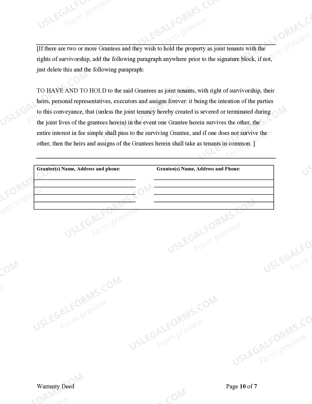 Preview Warranty Deed from Limited Partnership or LLC is the Grantor, or Grantee