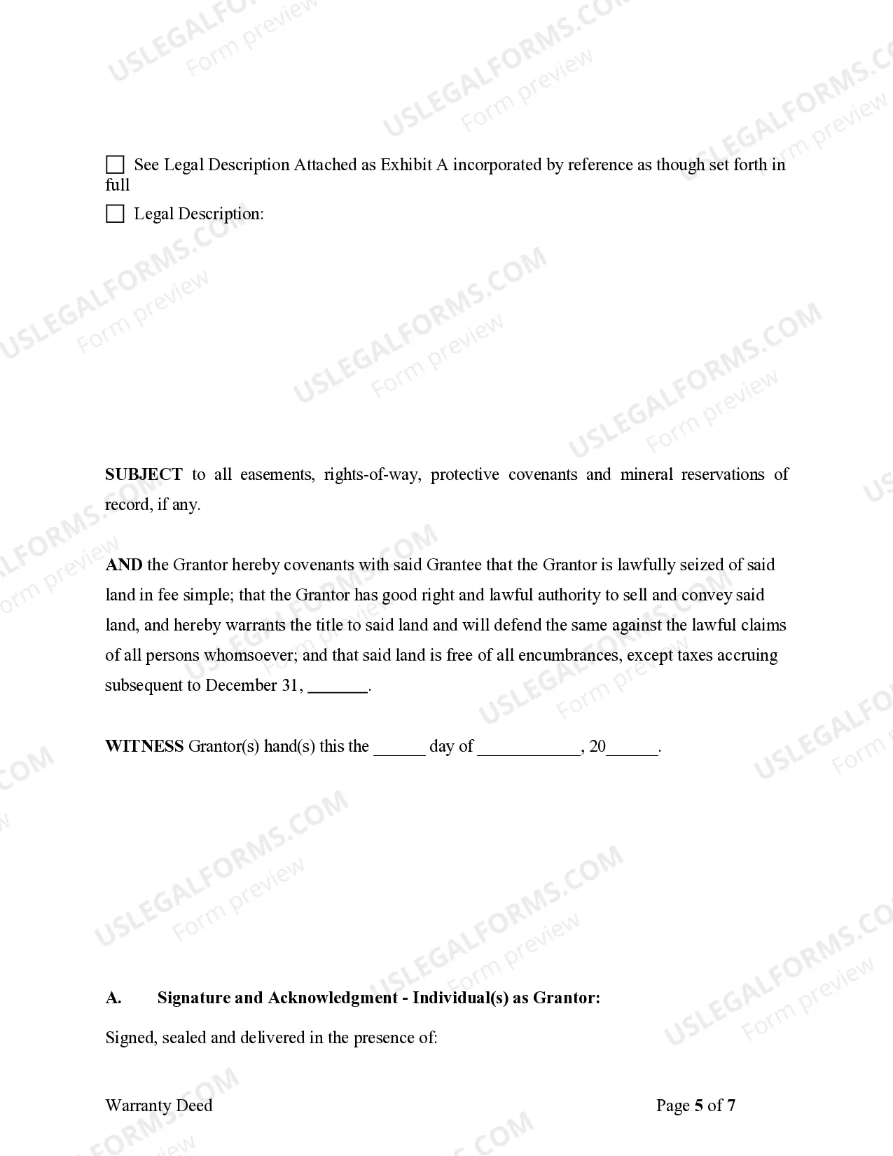 Preview Warranty Deed from Limited Partnership or LLC is the Grantor, or Grantee
