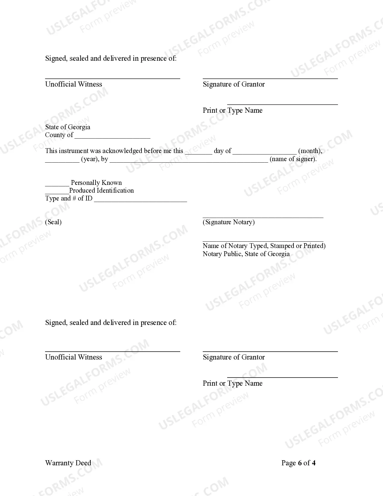 Preview Warranty Deed for Three Individuals to Husband and Wife as Joint Tenants with the Right of Survivorship