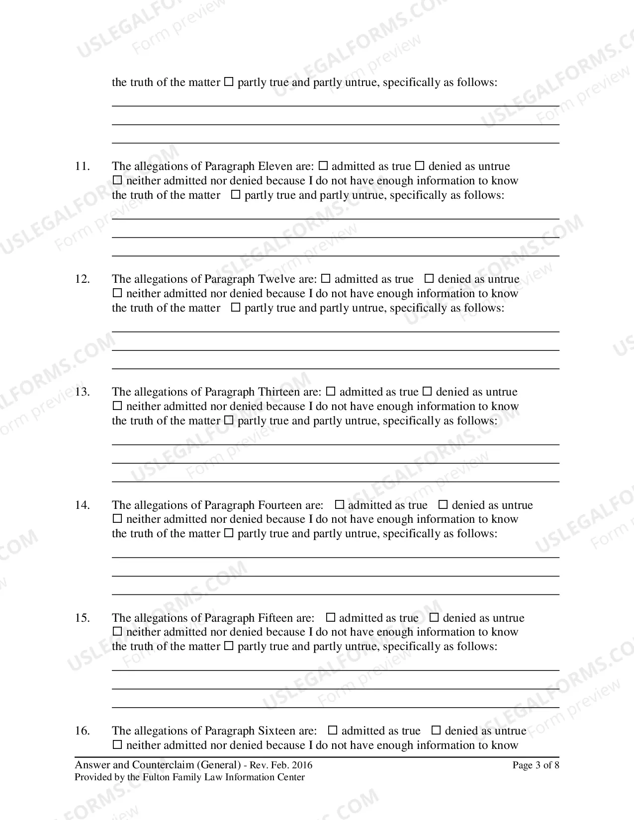 Preview Answer And Counterclaim, Verification and Certificate of Service