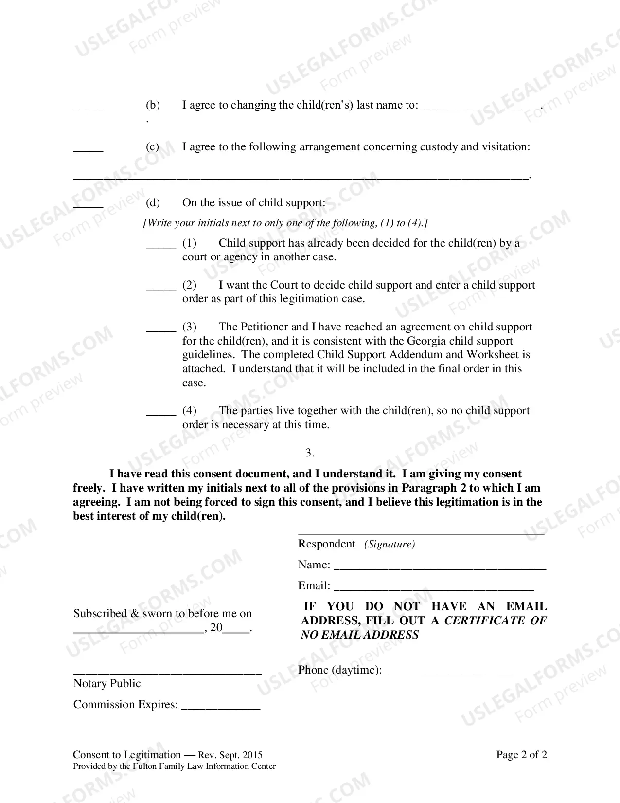 Preview Consent To Legitimation