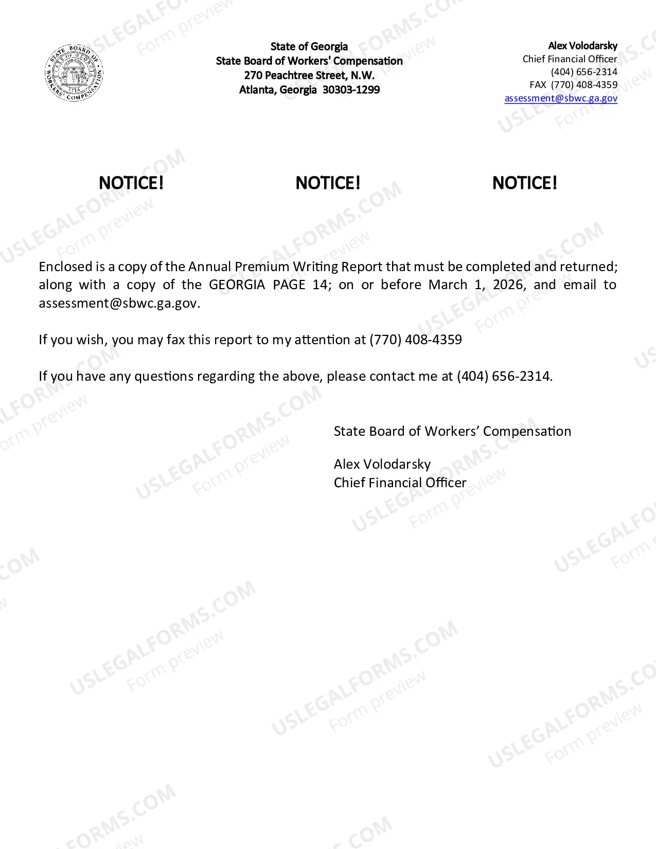 Preview Annual Premium Writing Report