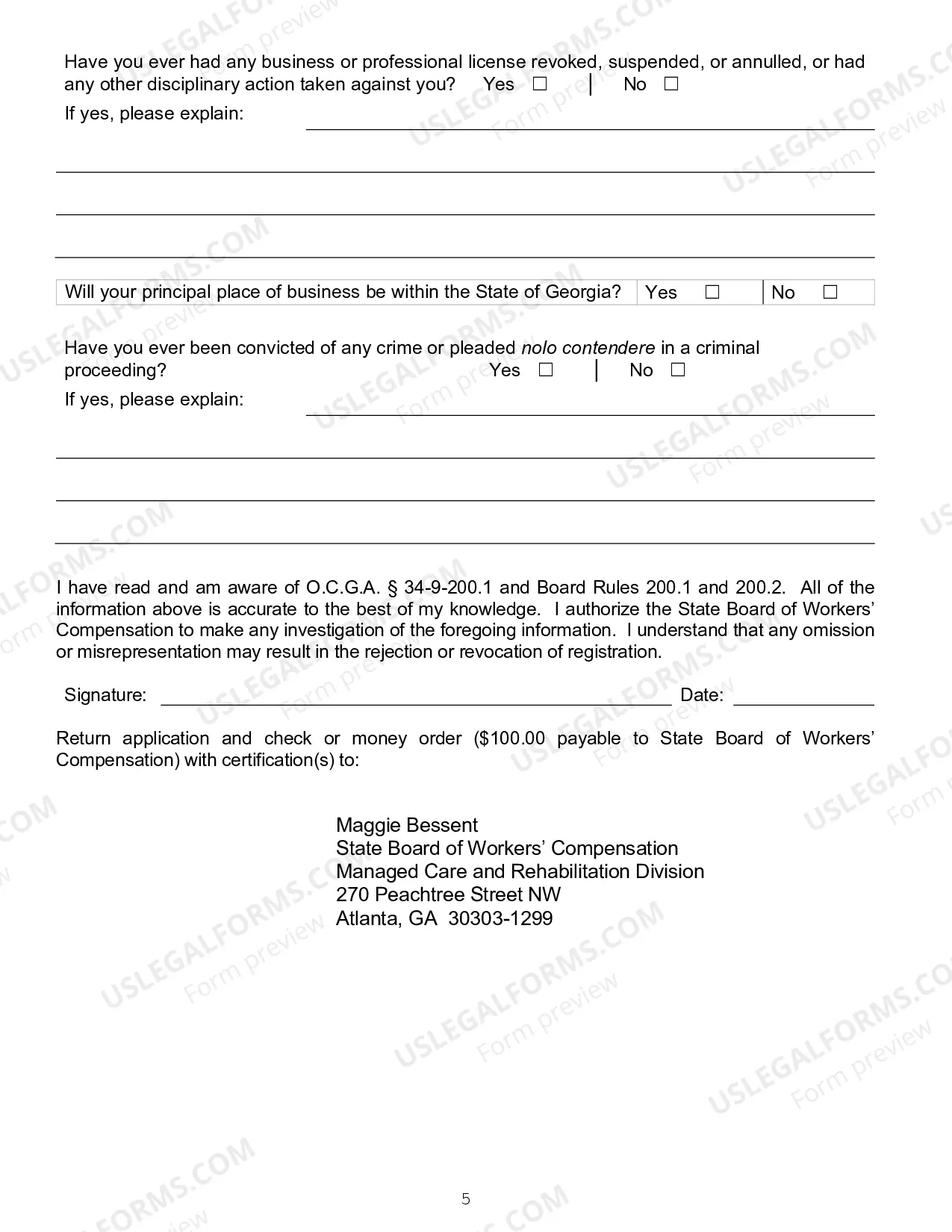 Preview New Rehab Supplier Registration