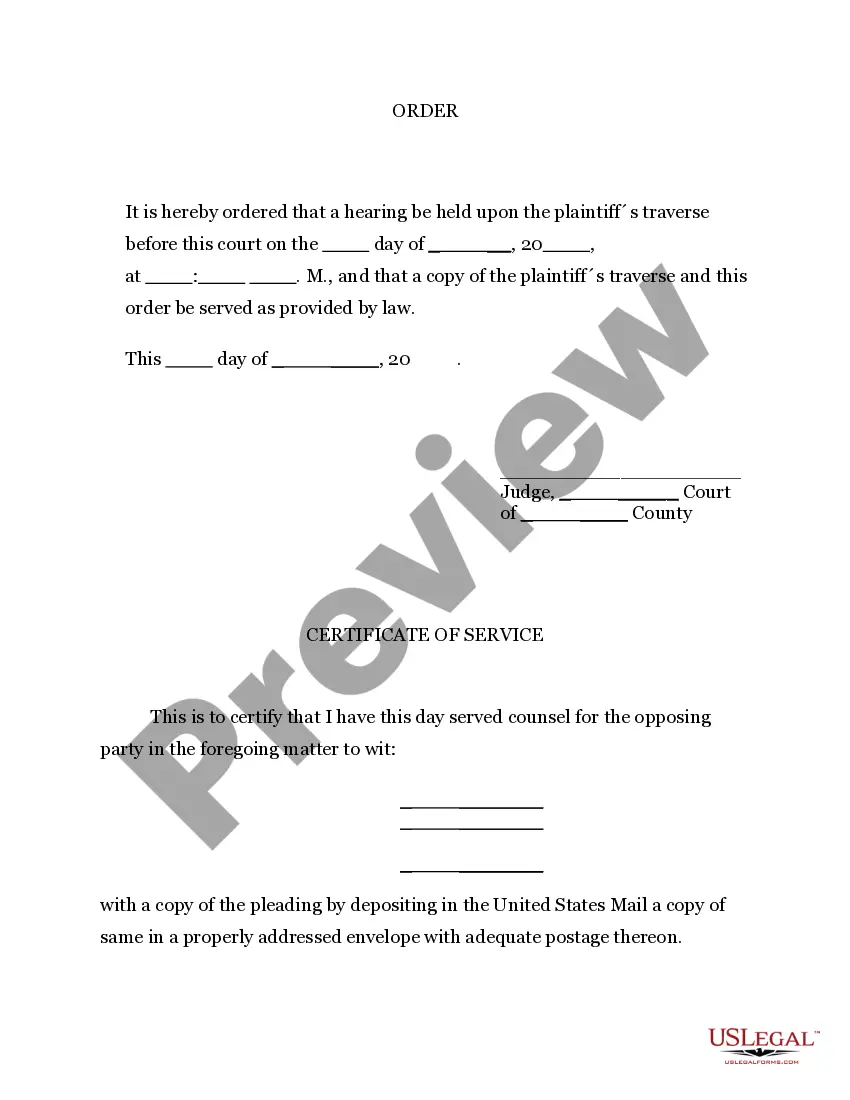 Preview Traverse of Plaintiff