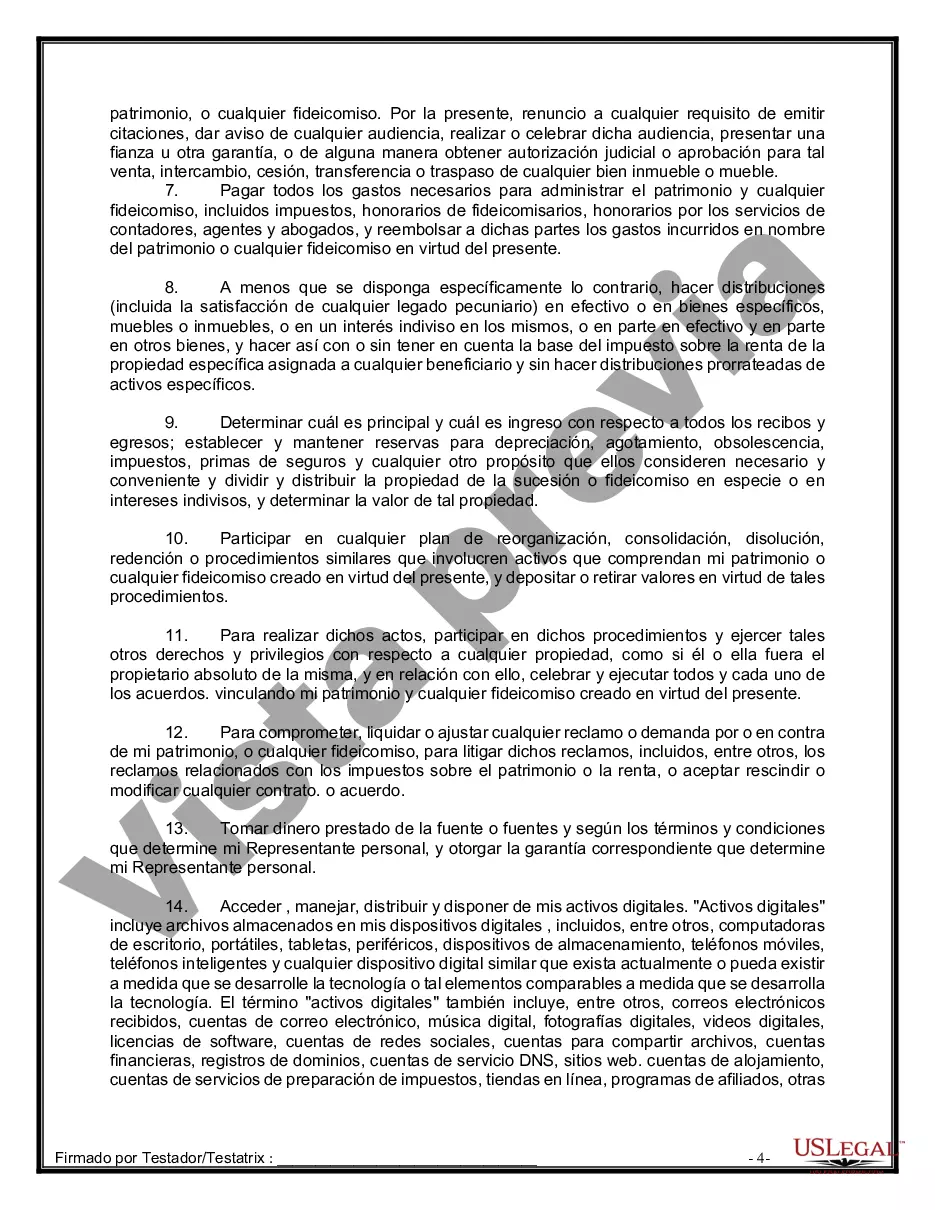 Get Formulario de última voluntad y testamento legal para persona casada con hijos adultos Preview Formulario de última voluntad y testamento legal para persona casada con hijos adultos