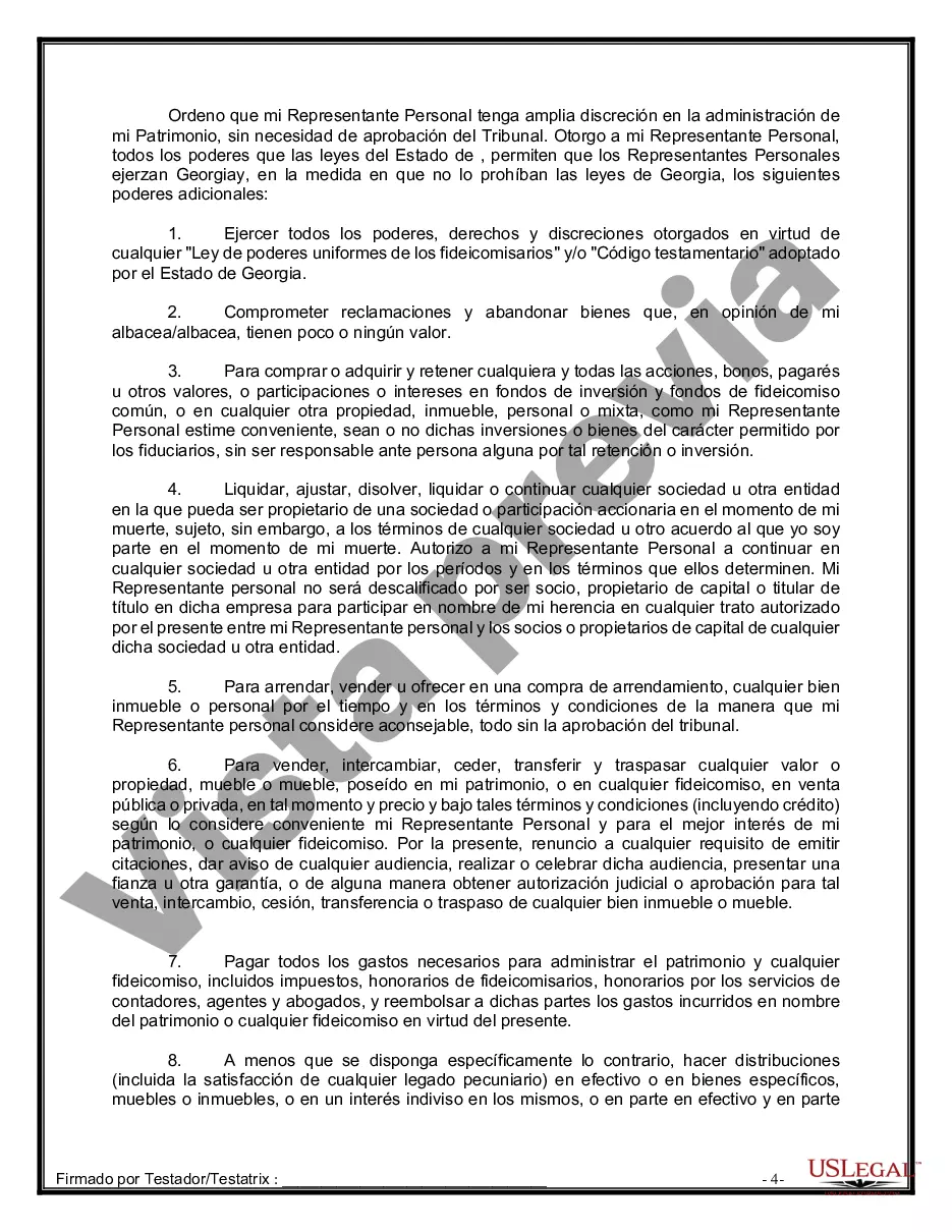 Preview Paquete de Voluntades Mutuas con Últimas Voluntades y Testamentos para Pareja Casada con Hijos Adultos