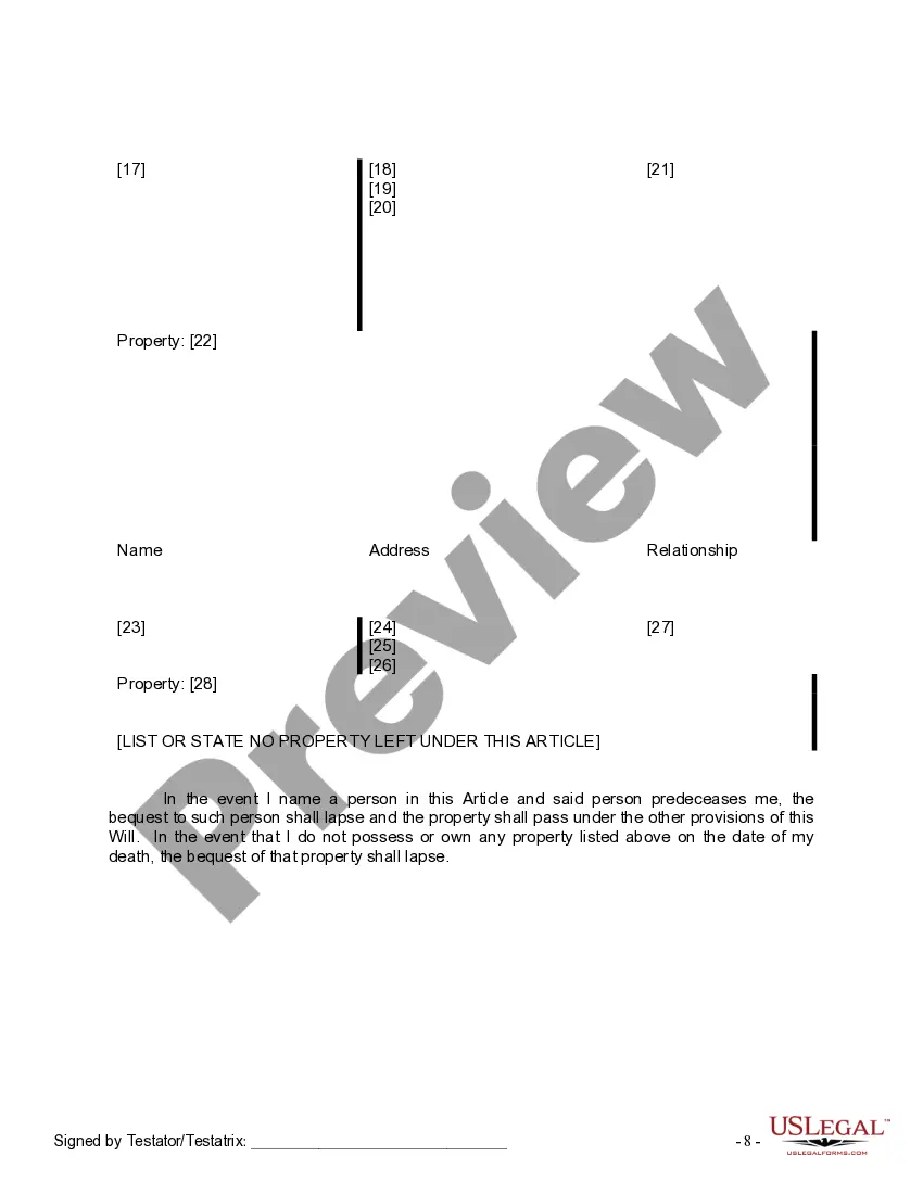 Preview Mutual Wills Package with Last Wills and Testaments for Married Couple with Adult Children
