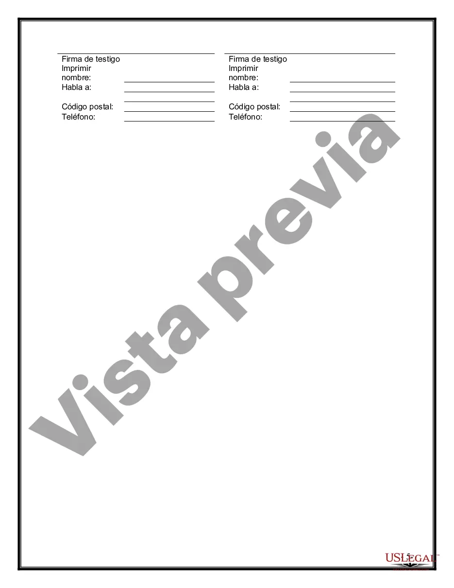 Preview Último testamento legal y formulario de testamento con todos los bienes en fideicomiso llamado testamento invertido