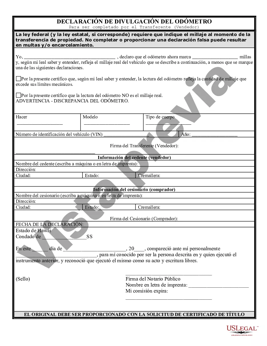 Preview Factura de venta de automóvil o vehículo, incluida la declaración del cuentakilómetros y el pagaré