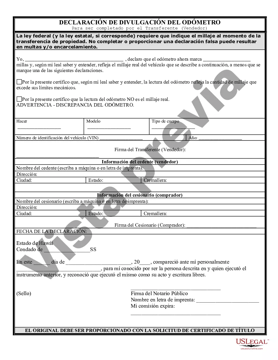 Preview Factura de venta de automóvil y estado de cuenta del odómetro para la venta tal como está