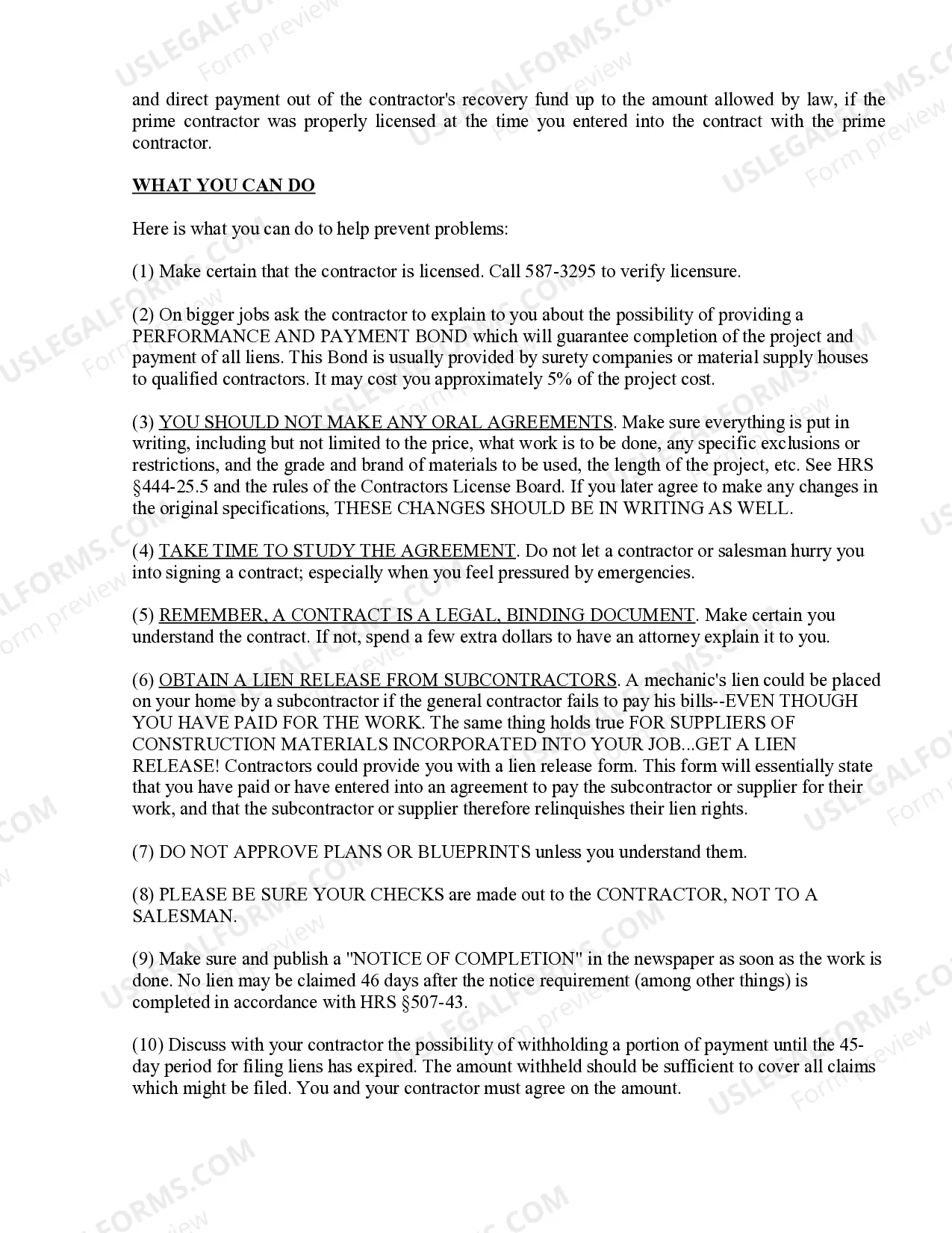 Preview Painting Contract for Contractor