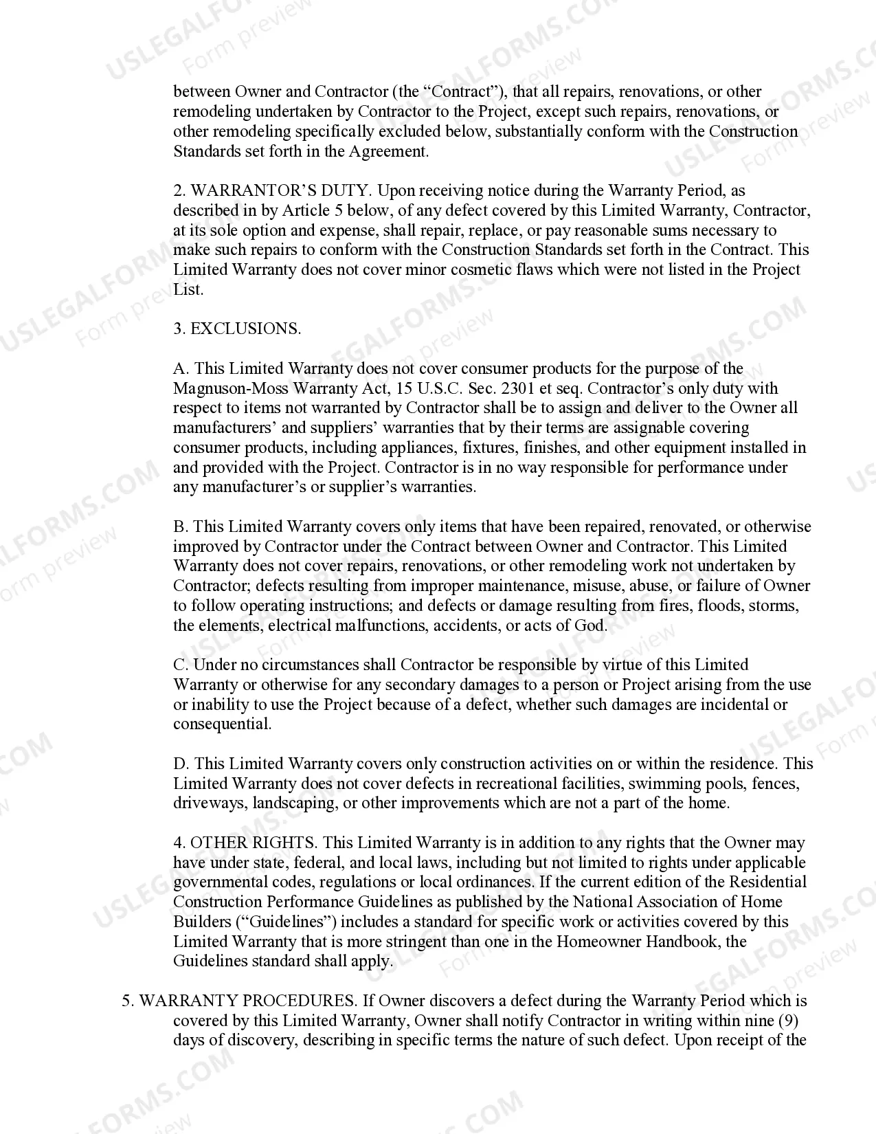 Preview Fencing Contract for Contractor