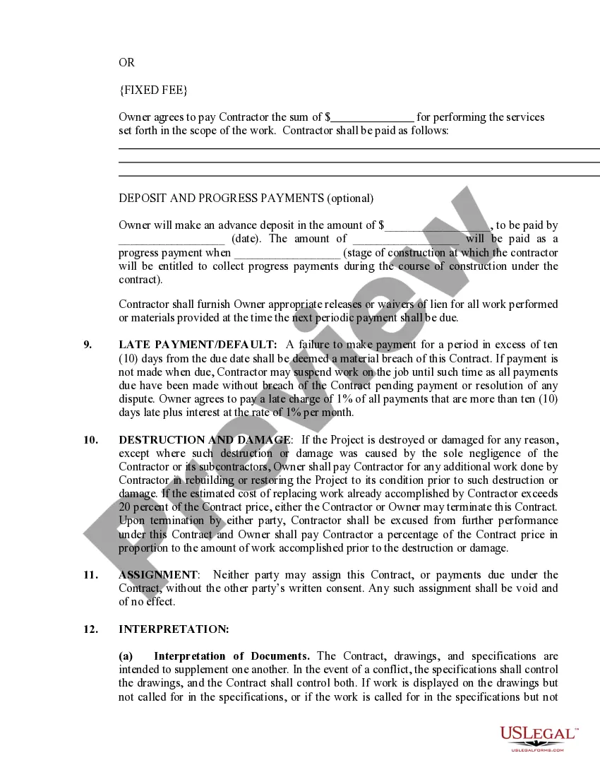 Preview Landscape Contract for Contractor
