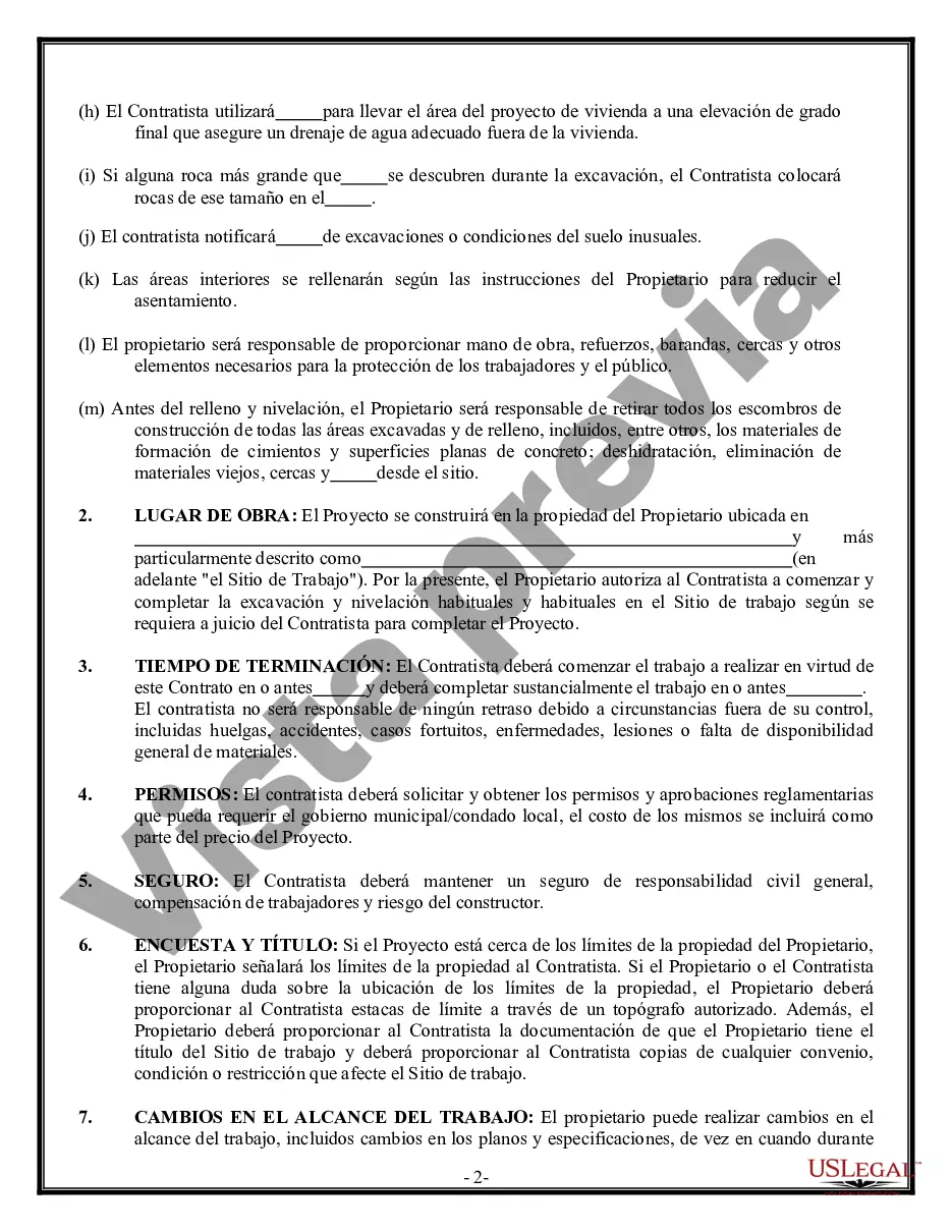 Preview Contrato de excavadora para contratista