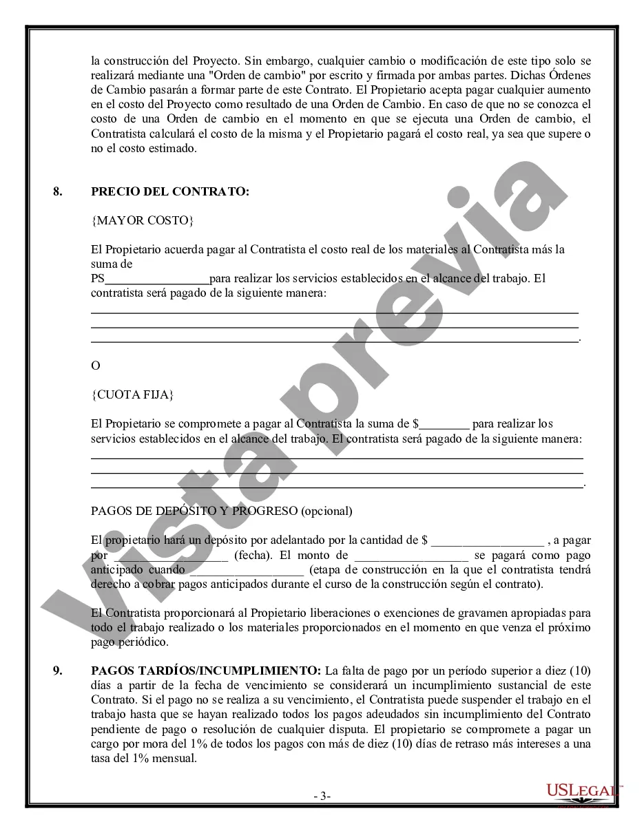 Preview Contrato de excavadora para contratista