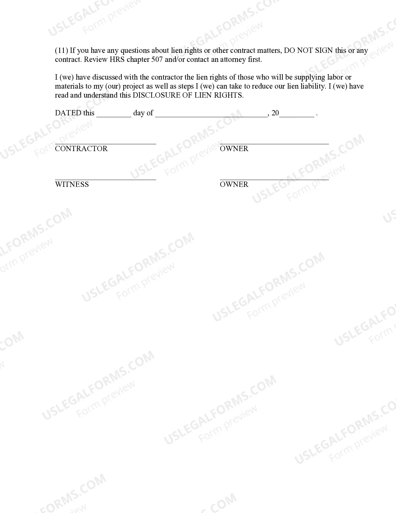 Preview Renovation Contract for Contractor