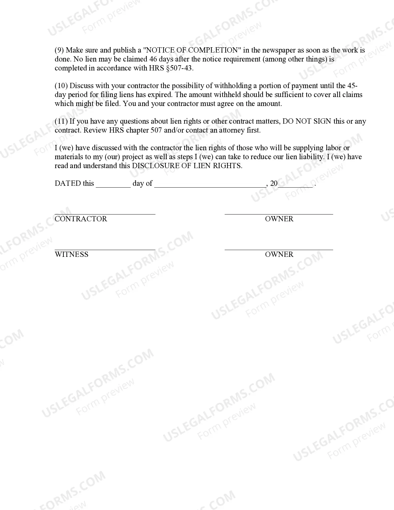 Preview Demolition Contract for Contractor