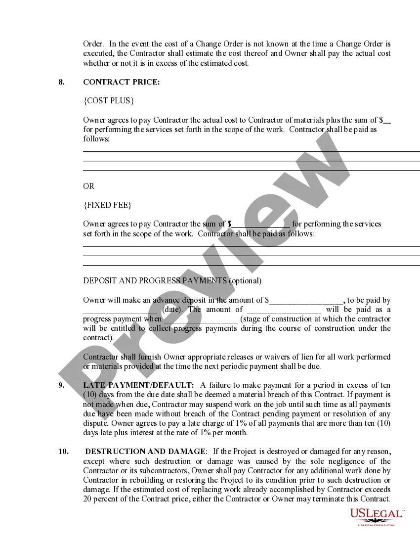 Preview Security Contract for Contractor