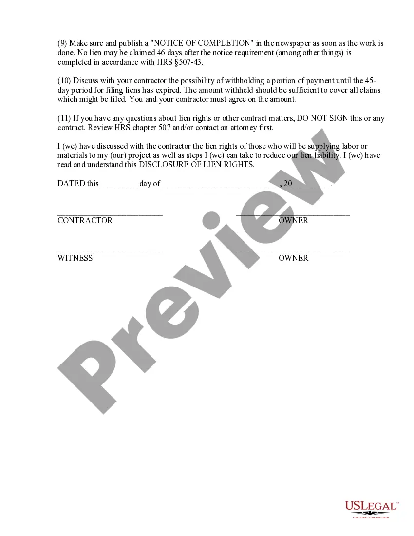 Preview Security Contract for Contractor