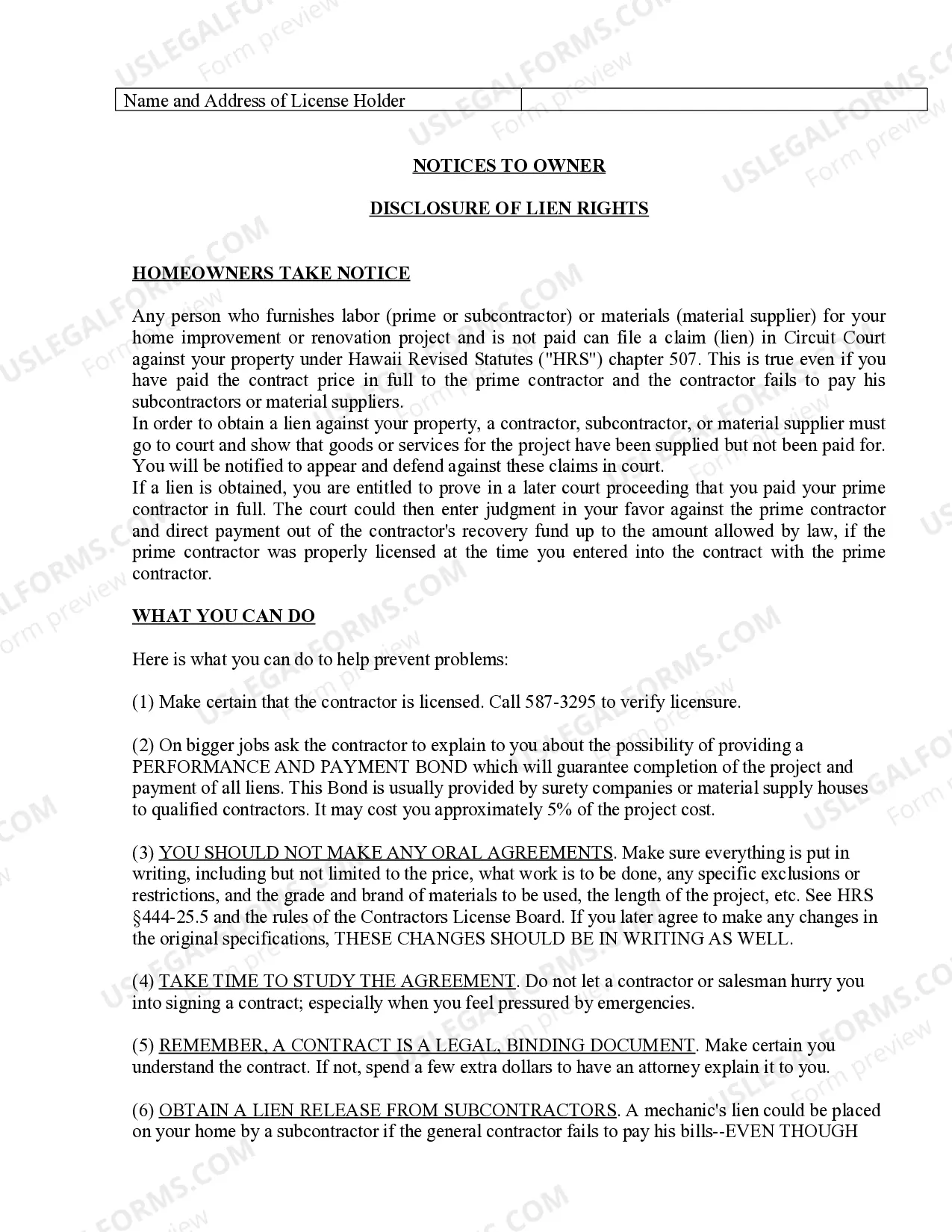 Preview Paving Contract for Contractor