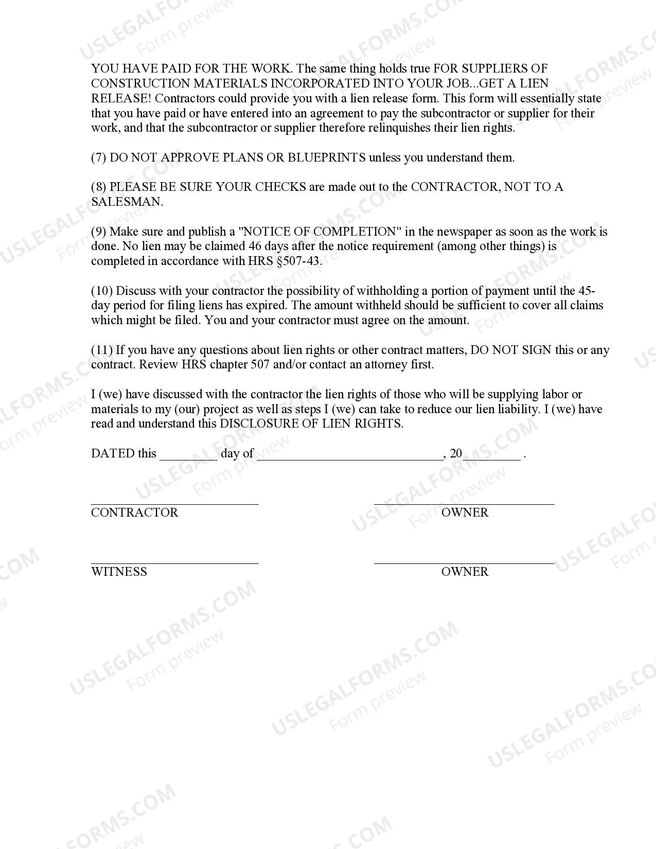 Preview Paving Contract for Contractor